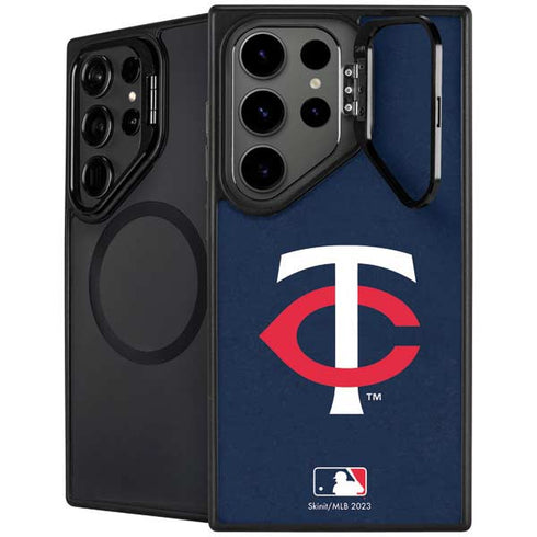 MLB Minnesota Twins - Solid Distressed Galaxy S25 Ultra Kickstand Case